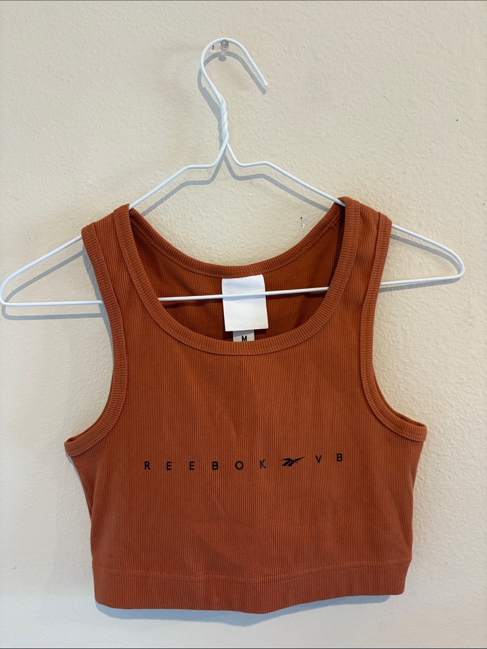 Reebok Ribbed sports bra in burnt orange NWOT